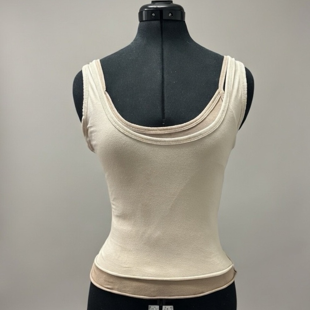 Vintage Y2K brown layered look tank